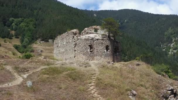 Rovine Della Vecchia Chiesa Vista Aerea — Video Stock