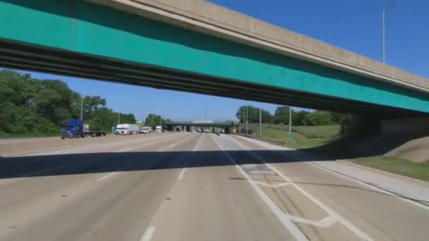 Viajar Bajo Puente Alsip Illinois I294 — Vídeos de Stock