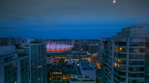 Time Lapse Sunset Place Vancouver British Columbia Canada Looking City – Stock-video