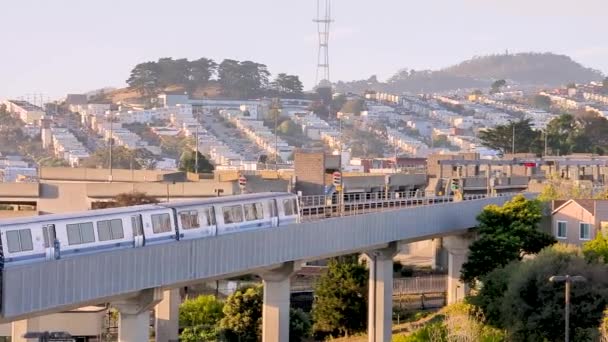 Bay Area Rapid Transit Bart Overpass Bridge San Francisco Bay — Vídeo de stock