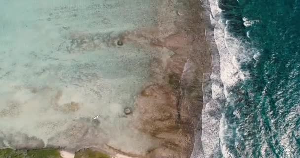 Csodálatos Nagy Korallzátony Akadály Drónlövés Dönthető Fel Felfedi Hullámok Áttörő — Stock videók