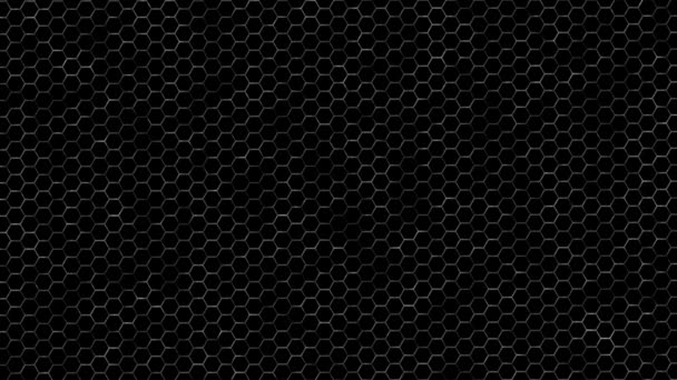 Futuristic Hexagon Background Animation Abstract Honeycomb Pattern Modern Space Science — 图库视频影像