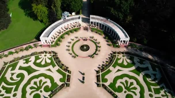 Fontanna Wodna Pięknym Holenderskim Barokowym Ogrodzie Pałacu Het Loo Apeldoorn — Wideo stockowe