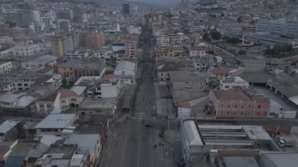 Vista Aérea Manifestantes Indígenas Quito Ecuador Patria Huelga Nacional — Vídeos de Stock