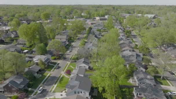Slow Push Pretty Neighborhood Louis Missouri Spring Day — ストック動画