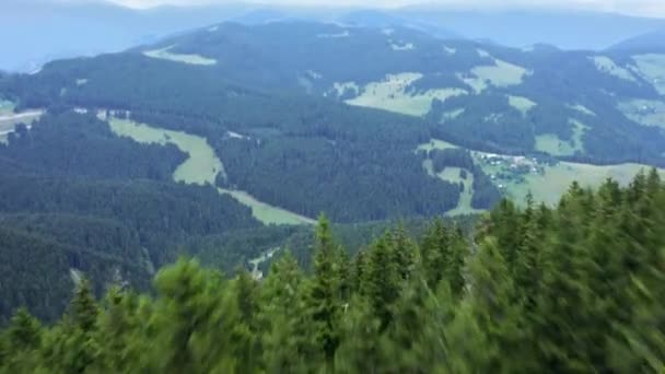 Aerial View Black Sea Region Mountains Aerial View Magnificent Red — Video