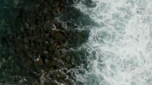 Aerial Tilt Backward Reveal Madeira Rocky Coast — Vídeos de Stock
