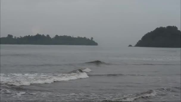 Morning View Air Manis Beach West Sumatra Overcast Sky Air — Video
