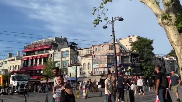 Entrance Grand Bazaar Istanbul Turkey Summer Blue Sky — Stockvideo