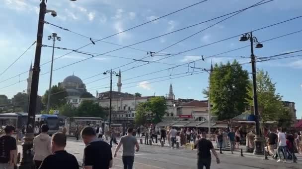 Entrance Grand Bazaar Istanbul Turkey Summer Blue Sky — Vídeo de stock