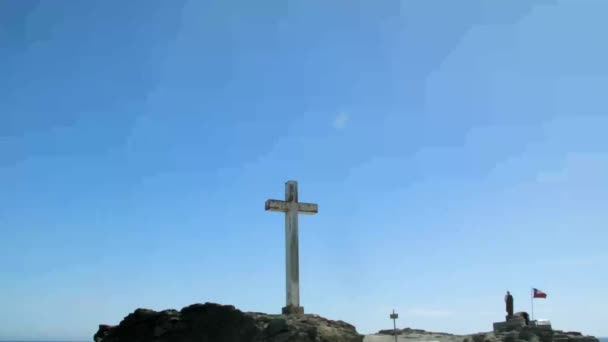Άγιος Πέτρος Σταυρός Στο Δήμο Pelluhue Roca San Pedro Curanipe — Αρχείο Βίντεο