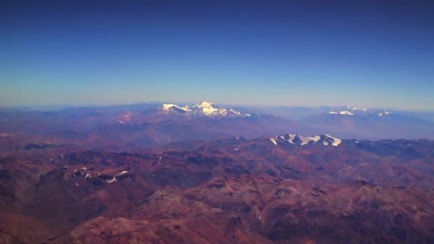 High Plateaus Majestic Mountain Ranges Andes South America Wide Aerial — Stockvideo