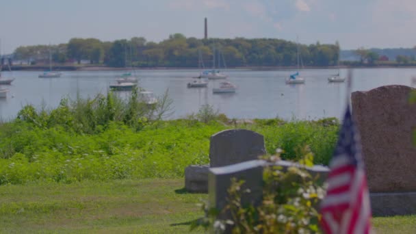 Pelham Cemetery Bronx 보이는 머릿돌 — 비디오