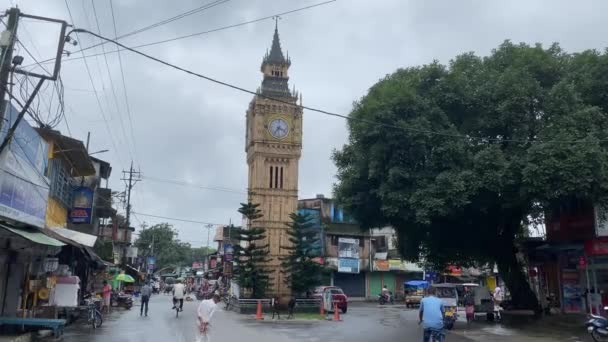 Big Ben Watch Watching Malbajar West Bengal India Replica Big — 图库视频影像