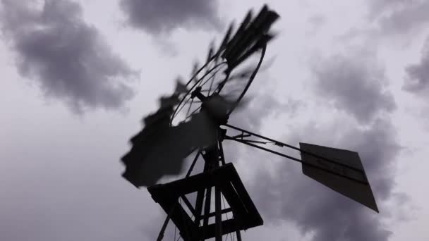 Ветряные Мельницы Используемые Полупустынном Земледелии — стоковое видео