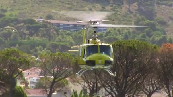 Firefighting Helicopters Picking Water — Stockvideo