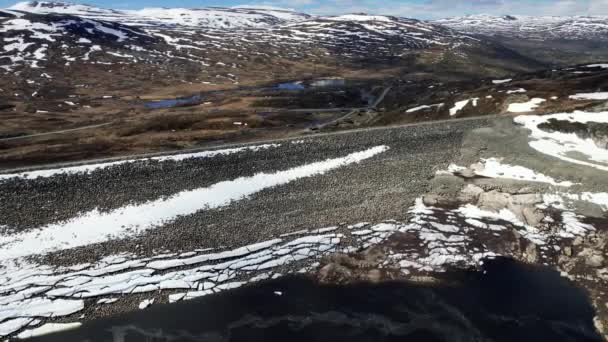 Aerial View Sysendammen Municipality Eidfjord Hordaland Norway Dolly Back Rising — Vídeo de Stock