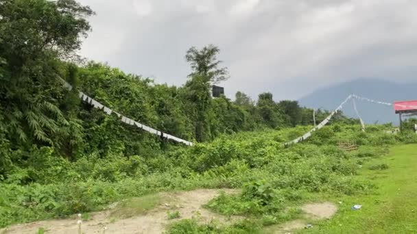 Bela Paisagem Com Gompas Tradicionais Onde São Enterro Lama Famoso — Vídeo de Stock