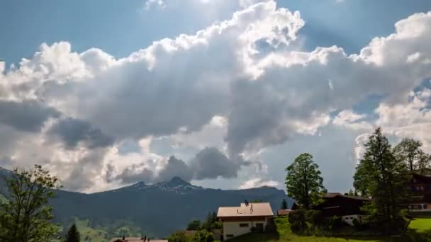 Timelapse ฒนาเมฆ Cumulus ลงใน Cumulonimbus ในห บเขากร นเดลว — วีดีโอสต็อก