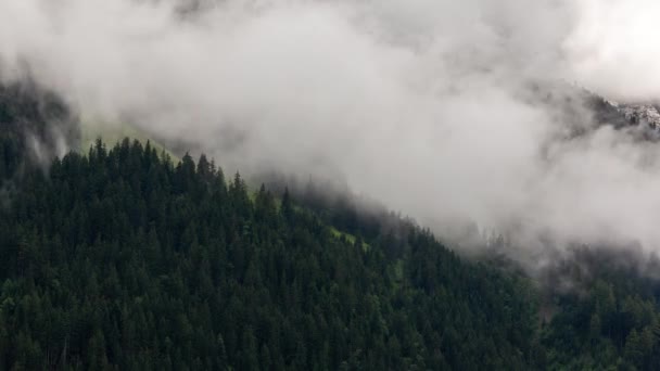 Nízká Oblačnost Dně Eigeru Grindelwaldu Švýcarských Alpách — Stock video