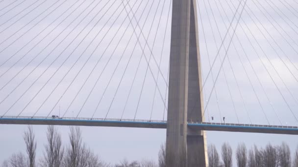 Timelapse Traffic Normandy Bridge — Stock videók