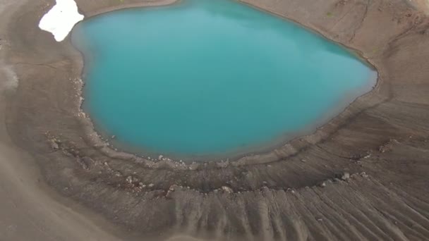 Drone Aéreo Fpv Del Volcán Islandia Krafla — Vídeos de Stock