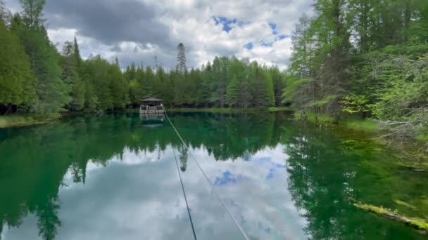 Jezioro Kitch Iti Kipi Michigan Piękna Przejrzysta Woda Małe Jezioro — Wideo stockowe