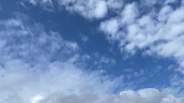 Wolken Timelapse Met Blauwe Zomerhemel — Stockvideo