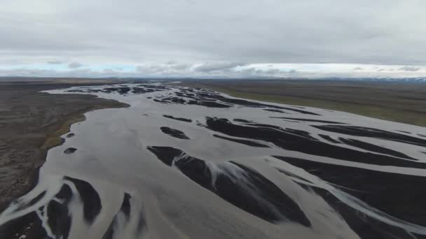 Iceland Fpv Drone River — Stockvideo