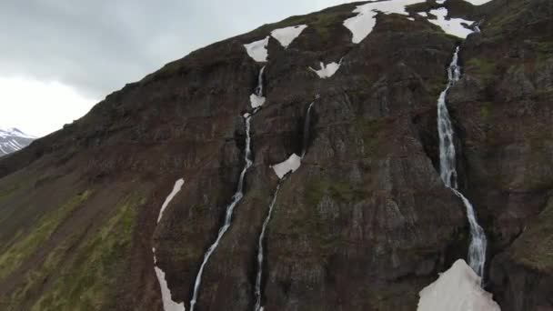 Cascadas Cámara Lenta Islandia — Vídeo de stock