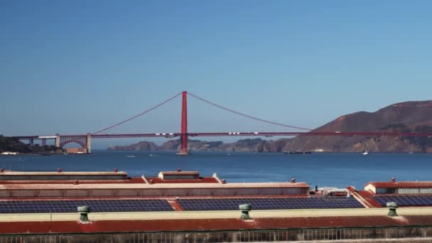 Panorama Famous Golden Gate Bridge San Francisco Califonia Usa View — Video