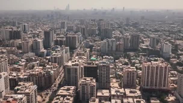 Aerial Beautiful Shot Karachi City Pakistan Ariel View City Karachi — Video Stock