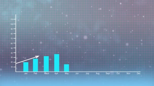 Bar Graph Analytics Business Growth Chart — Stock Video