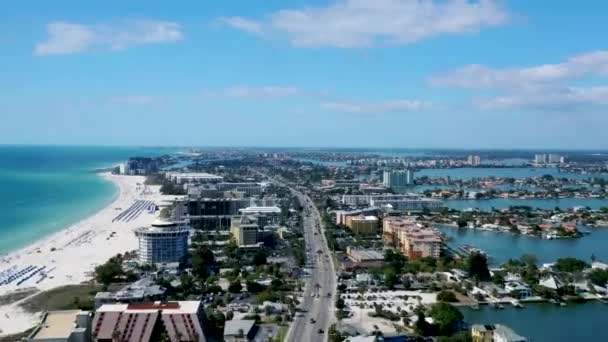 Великолепный Вид Город Пляж Флориде Тайм Аут — стоковое видео