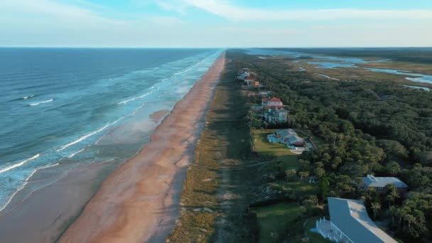 Beachfront Villas Resort Sandy Beach Floridě Usa Anténa — Stock video