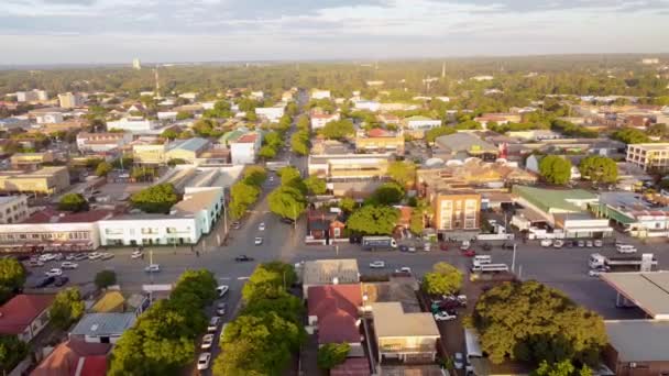 Het Central Business District Van Bulawayo — Stockvideo