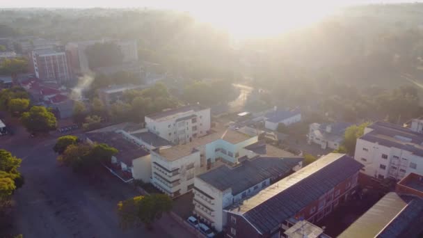 Oślepiające Światło Bulawayo Central Business District Godzinach Porannych — Wideo stockowe