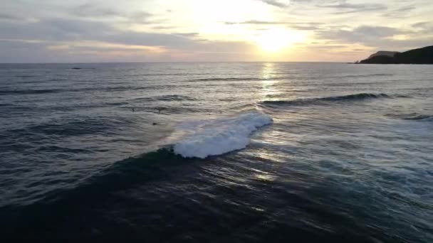 Lombok Bali Island Indonesia Surf Spot Travel Holiday Destination Aerial — Video Stock