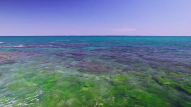 Ondas Oceânicas Relaxantes Mar Mediterrâneo — Vídeo de Stock