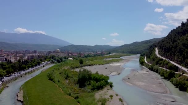 Berat Albanien Denna 2413 Åriga Stad Den Albanska Arkitekturens Stolthet — Stockvideo