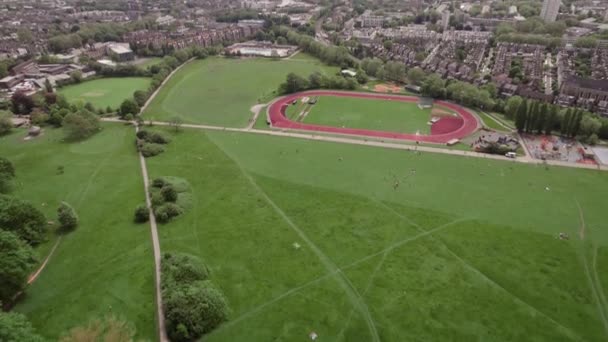 London City Aerial View Parliament Hill Voando Redor Belsize Park — Vídeo de Stock