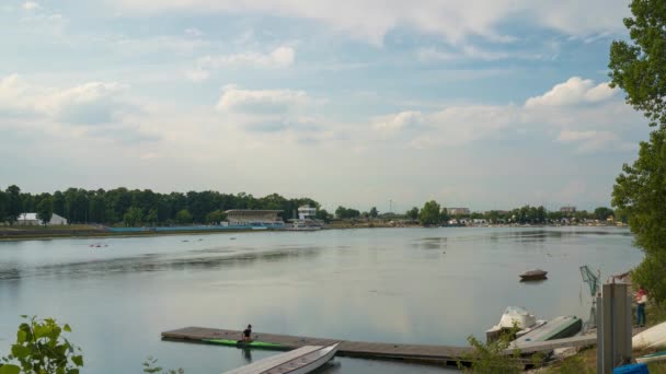 Time Lapse Parc Lac Idroscalo Canots Parc Idroscalo Milan Par — Video