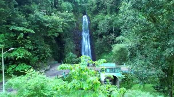 Flying Florest Sao Nicolau Waterfall Sao Tome Africa — Wideo stockowe