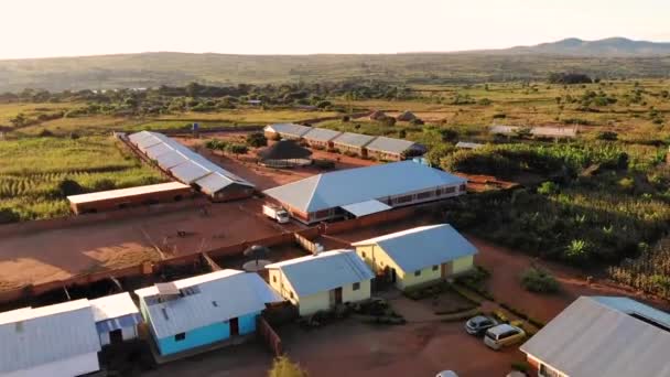 Refugee Settlement Malawi Africa Dzaleka Refugee Camp Drone View — Stok Video