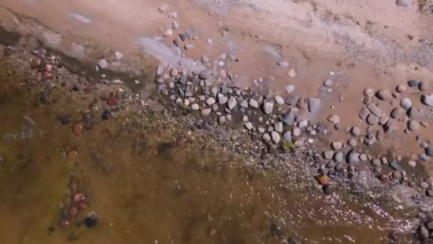 Vista Orilla Del Mar Desde Dron — Vídeo de stock