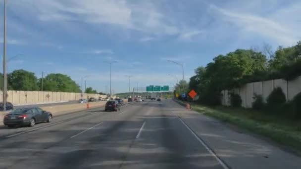 Traveling Hinsdale Illinois Tri State Tollway I294 Us34 — Wideo stockowe