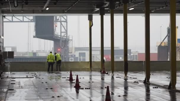 Bordo Ferry Scandlines Hsc Fjord Cat Rota Hirtshals Para Kristiansand — Vídeo de Stock