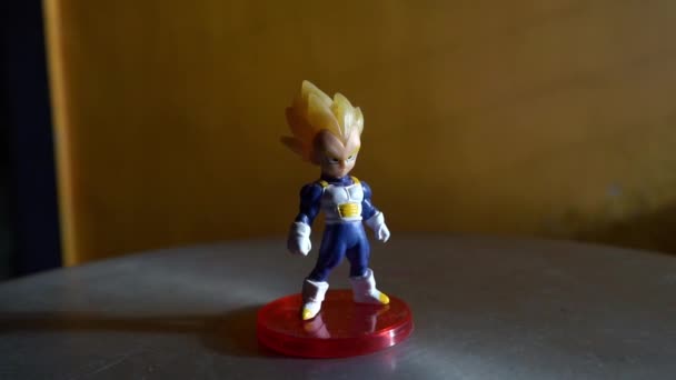 Vegeta Super Saiyan Figura Acción Dragon Ball — Vídeo de stock