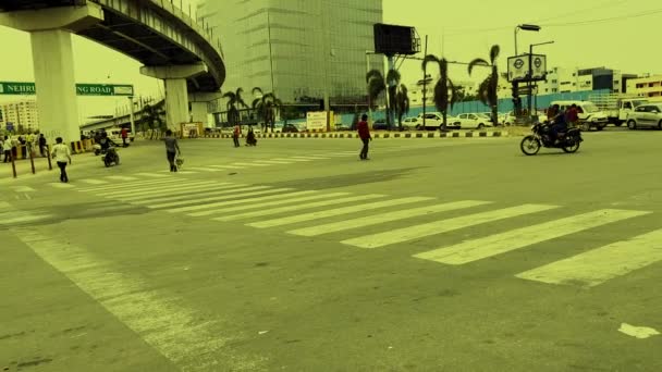 Camera Handled Shot Street Hyderabad India — Stockvideo