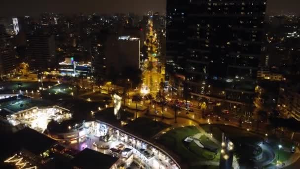 Drone Time Lapse Video Köpcentret Larcomar Och Jose Larco Street — Stockvideo